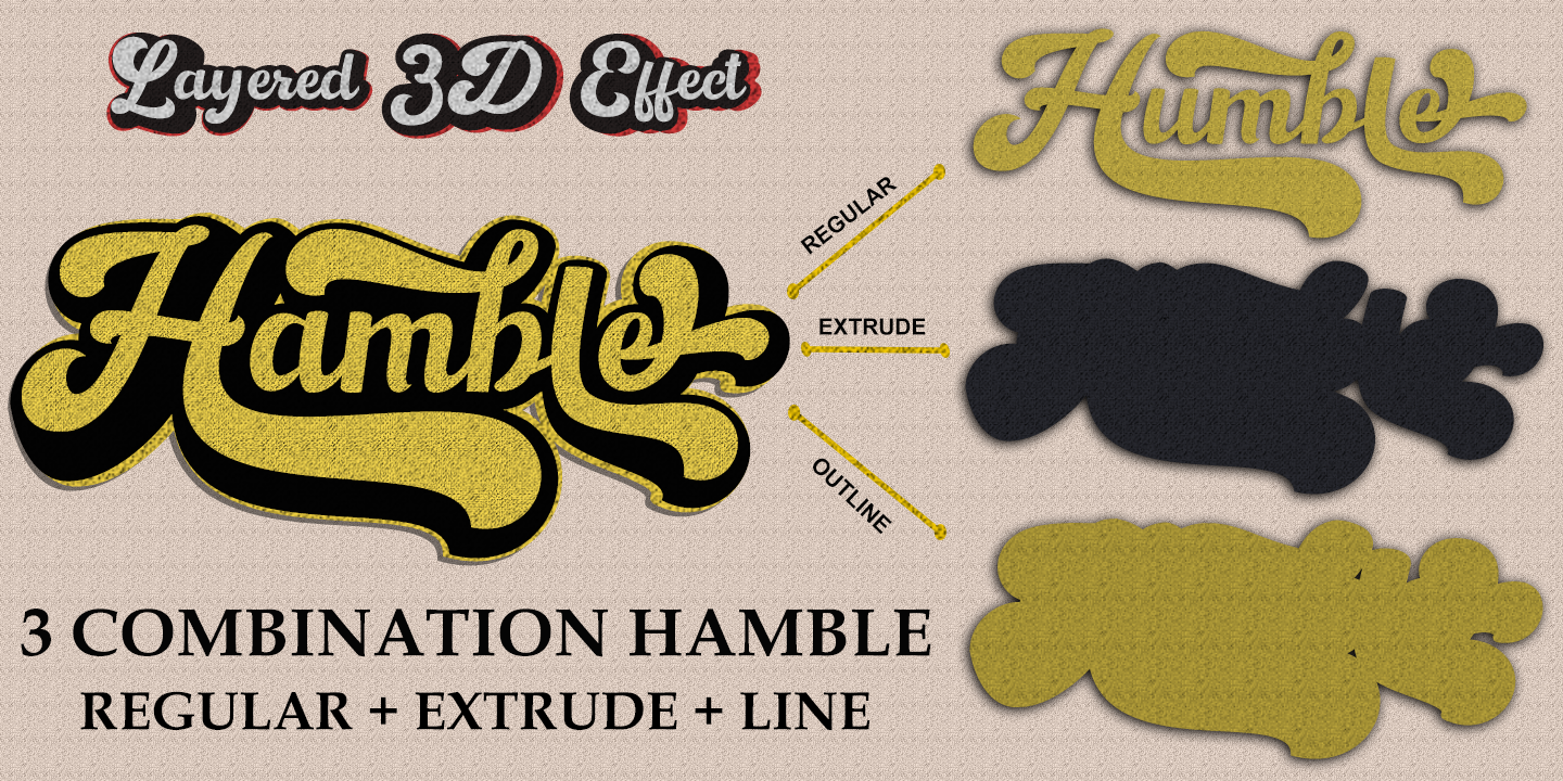 Download Шрифт "Hamble Font" / Hamble Font - Шрифт hamble,font,logo,type,retro,groovy,branding,poster,classic,script,lettering,bold,3d,realistic,fontundefined