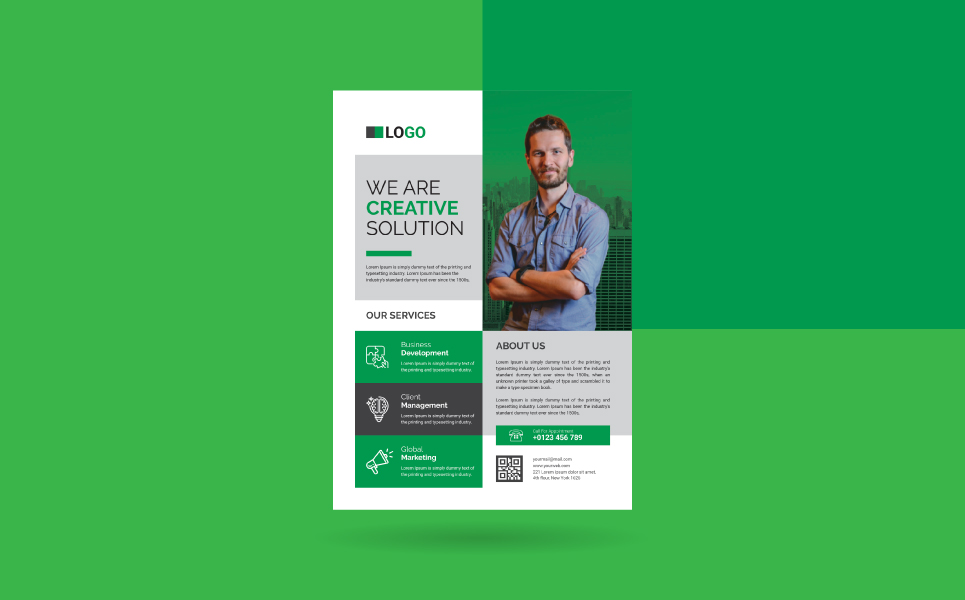 Download Фирменный стиль "Flyer - Corporate Identity Template" / Flyer - Corporate Identity Template - Фирменный стиль на тему графика flyer design corporate business travel food company promotion