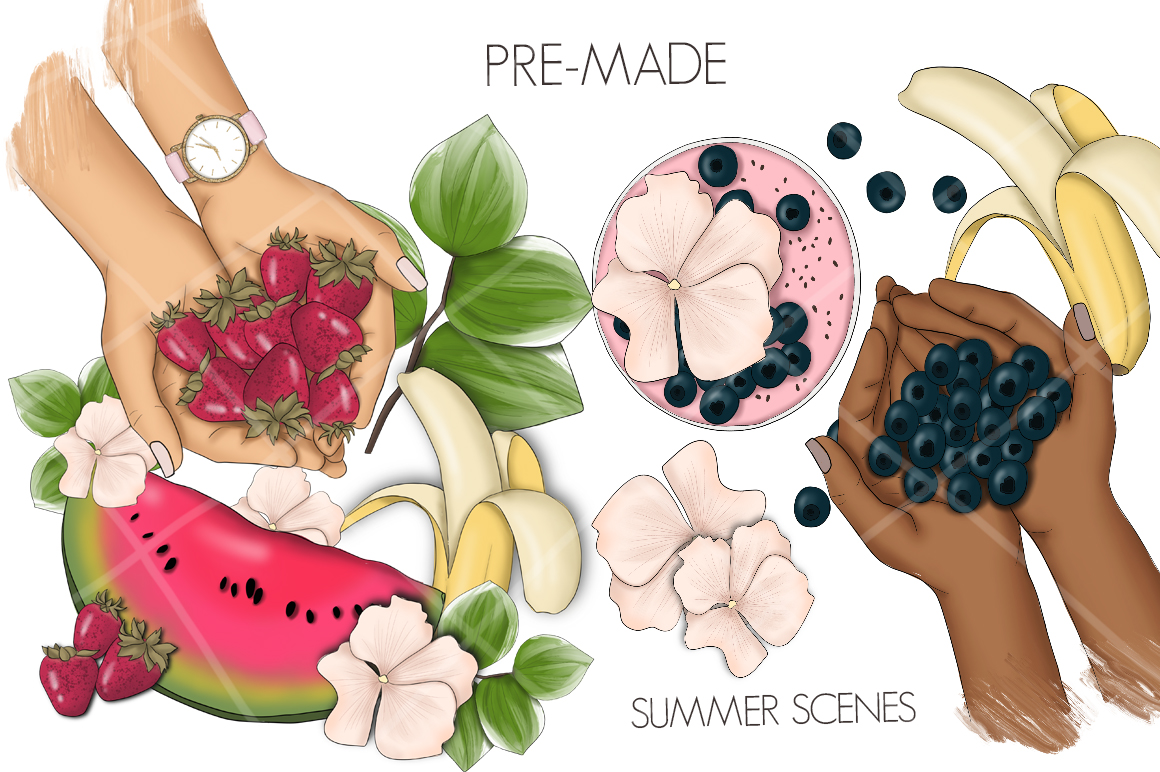 Download Иллюстрация "Summer Collection Clipart & Patterns - Illustration" / Summer Collection Clipart & Patterns - Illustration - Иллюстрация на тему графика summer stickers illustration girls clipart beach vacation sea travel fruits invitation planner design seamless patterns camp adventure hawaii swimming summertime