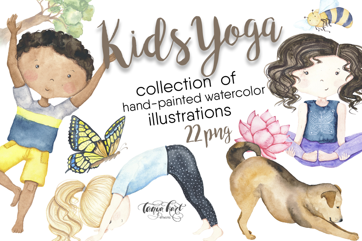 Download Иллюстрация "Kids Yoga Watercolor Clip Art - Illustration" / Kids Yoga Watercolor Clip Art - Illustration - Иллюстрация на тему графика kids yoga watercolor clipart handpainted graphics planner stickers exercise poses handdrawn illustration invitation scrapbooking animal relax pilates aerobics children training