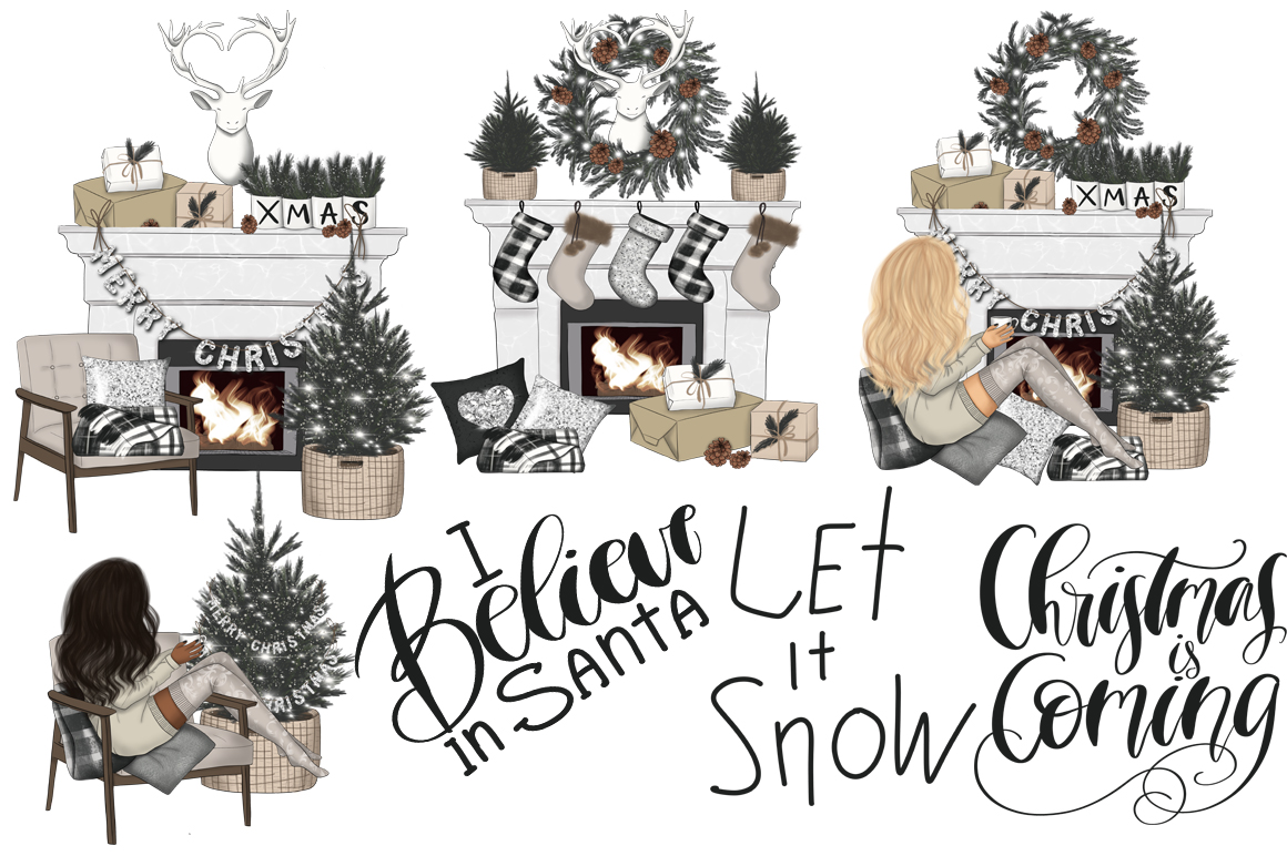 Download Иллюстрация "A Very Plaid Christmas Design Kit - Illustration" / A Very Plaid Christmas Design Kit - Illustration - Иллюстрация на тему графика plais,tree,silver,christmas,xmas,winter,pattern,paper,clipart,girls,scrapbook,lettering,blog,illustration,planner,sticker,sublimation,holiday,digital,fashion