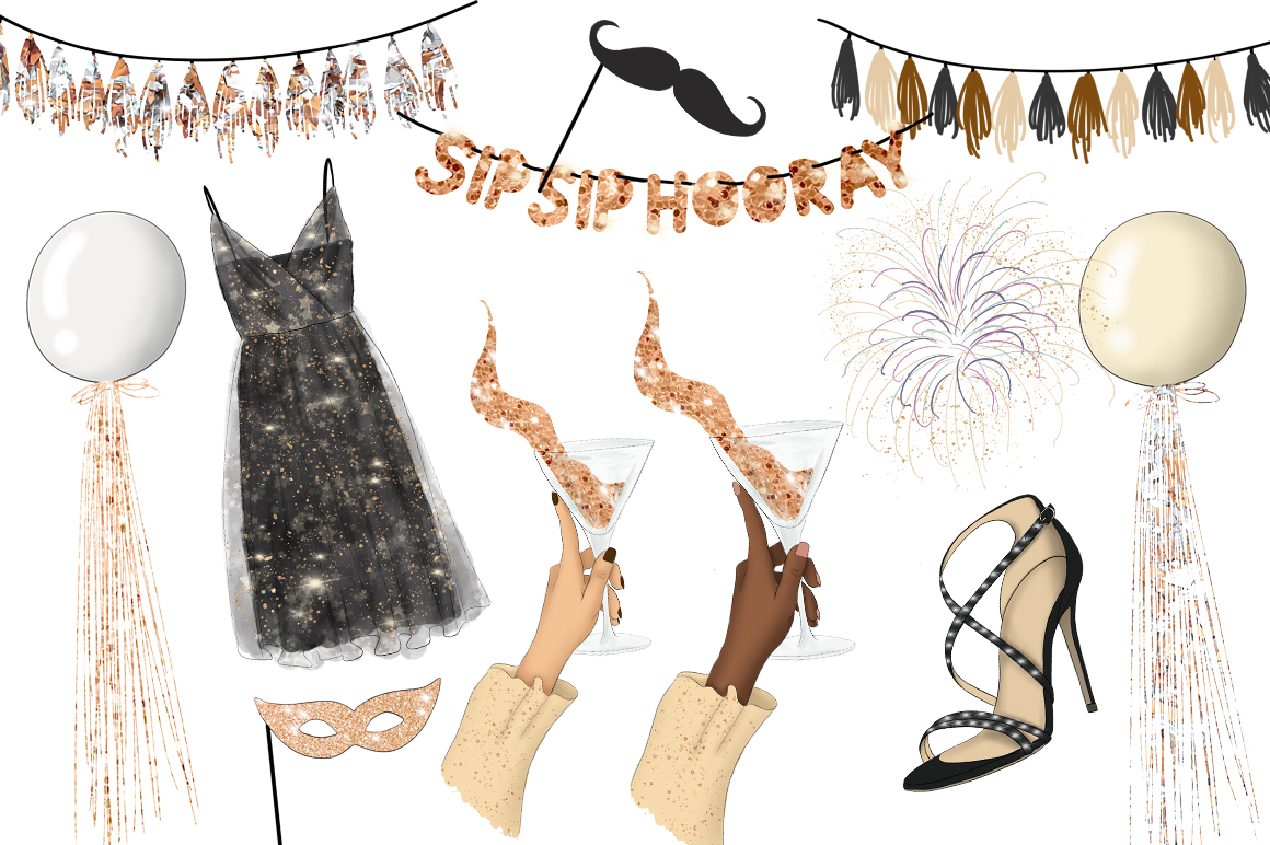 Download Иллюстрация "New Year Get Lit Design Kit - Illustration" / New Year Get Lit Design Kit - Illustration - Иллюстрация на тему графика new,year,get,lit,hand,painted,design,illustrations,seamless,patterns,winter,xmas,birthday,christmas,girl,woman,fashion,blogger,lettering,lady