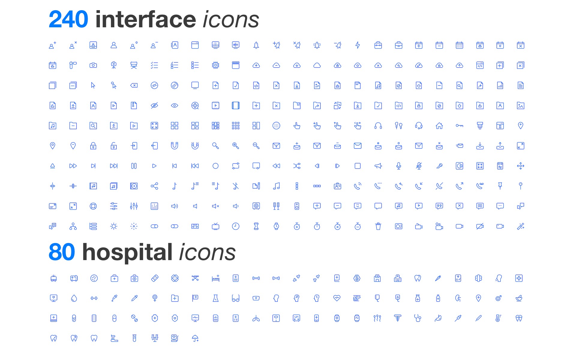 Download Набор иконок "880 Icons Made for iOS Set" / 880 Icons Made for iOS Set - Набор иконок на тему графика ios icons line icons icon collection interface app ux design