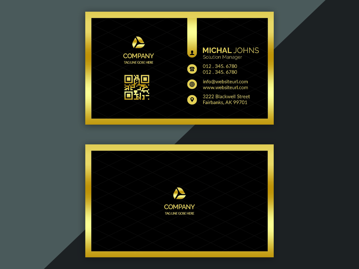 Download Фирменный стиль "Luxury Gold Business Card - Corporate Identity Template" / Luxury Gold Business Card - Corporate Identity Template - Фирменный стиль на тему графика corporate business card template luxury gold black identity visiting visit