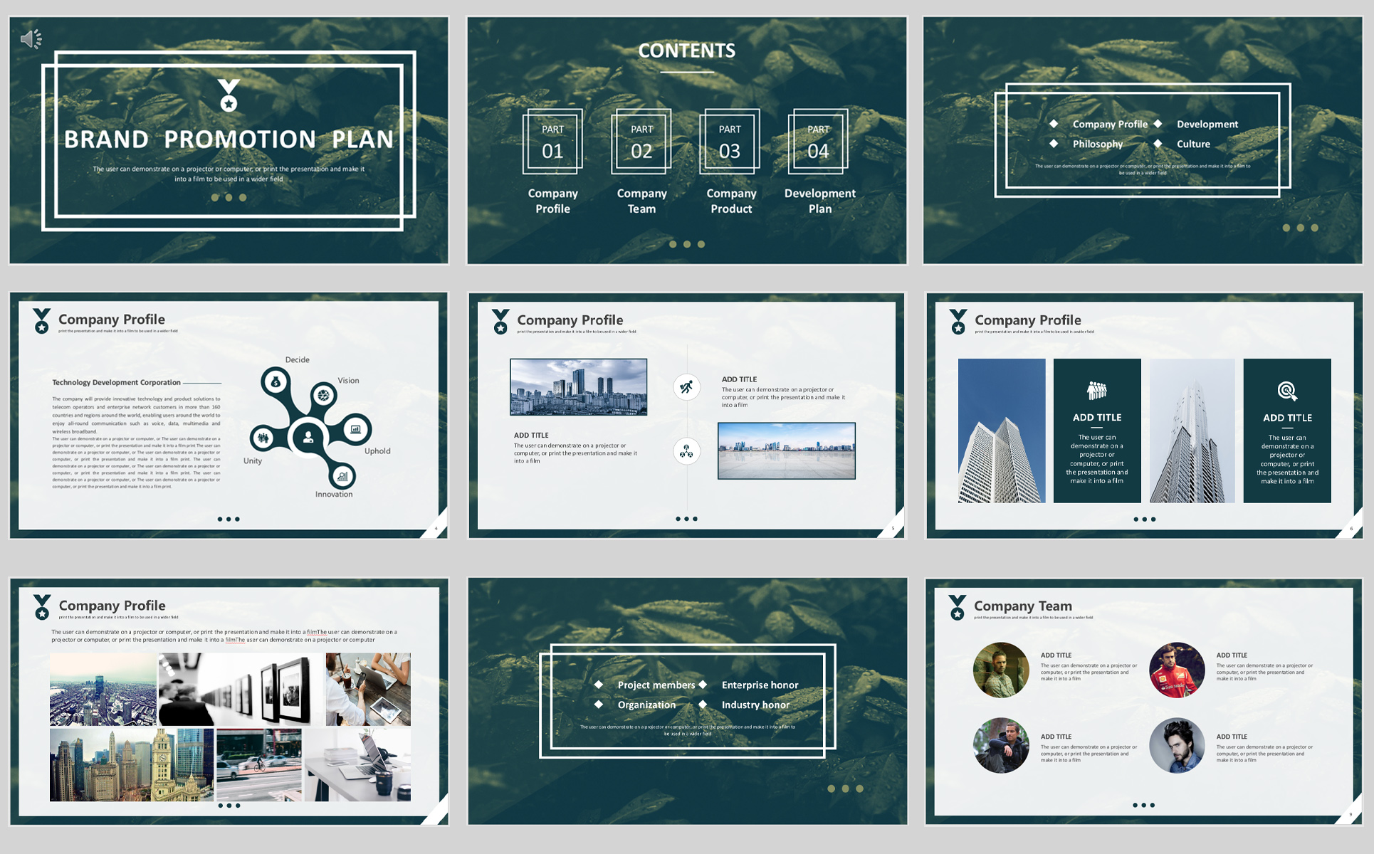 Business Brand Promotion Plan American & European Style PowerPoint Template