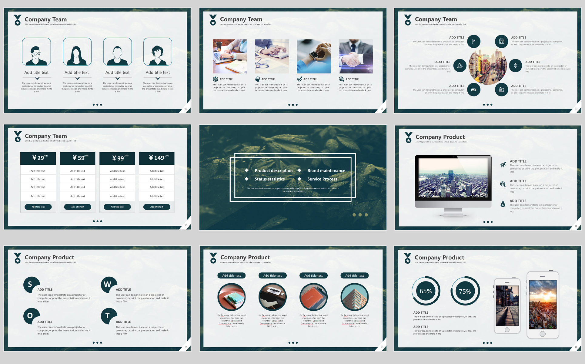 Business Brand Promotion Plan American & European Style PowerPoint Template