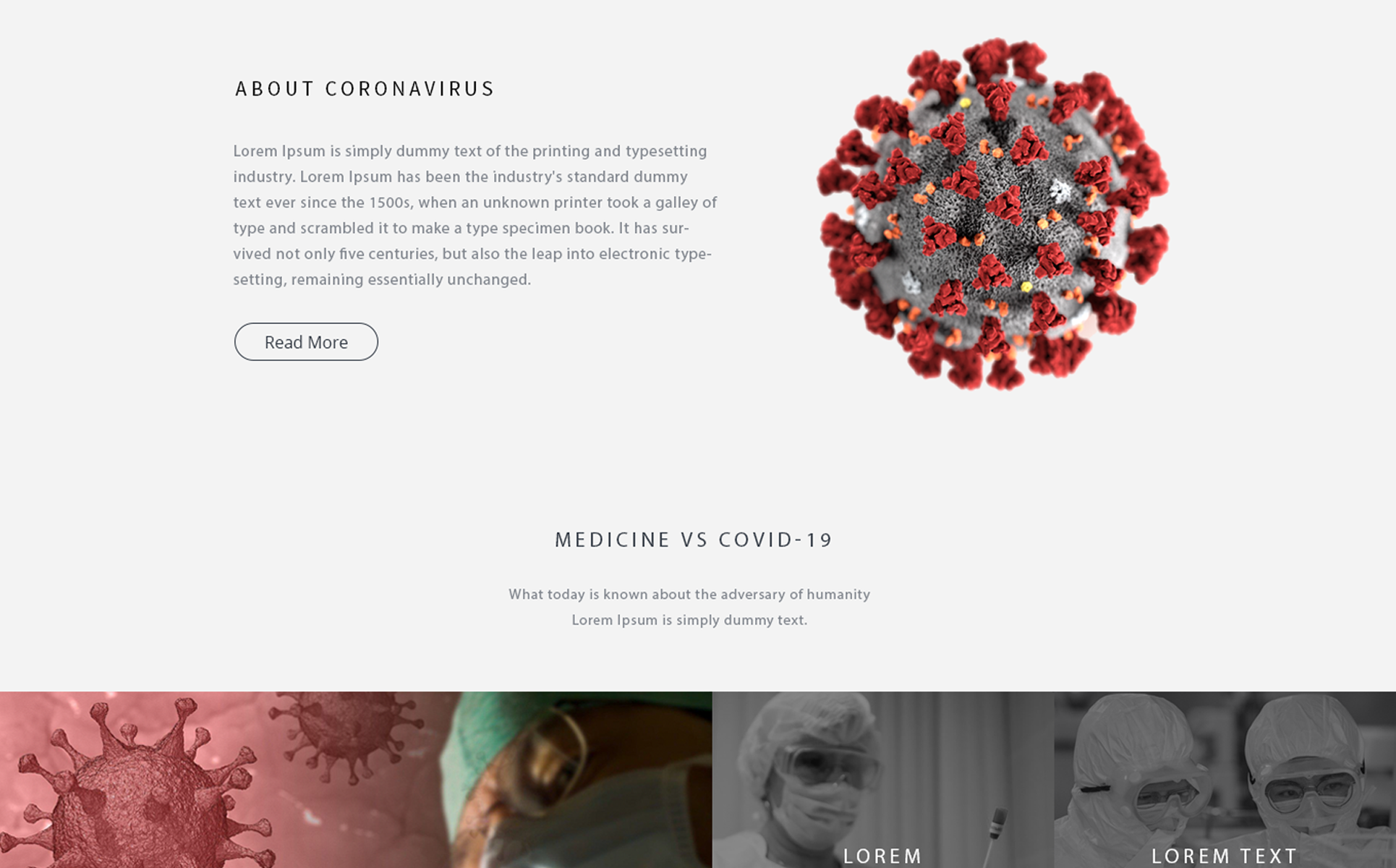 Download PSD шаблон "PSD Landing page / Coronavirus / COVID-19 PSD Template" / PSD Landing page / Coronavirus / COVID-19 PSD Template - PSD шаблон на тему веб-дизайн psd,template,coronavirus,covid-19,covid,medical,design,landing,page