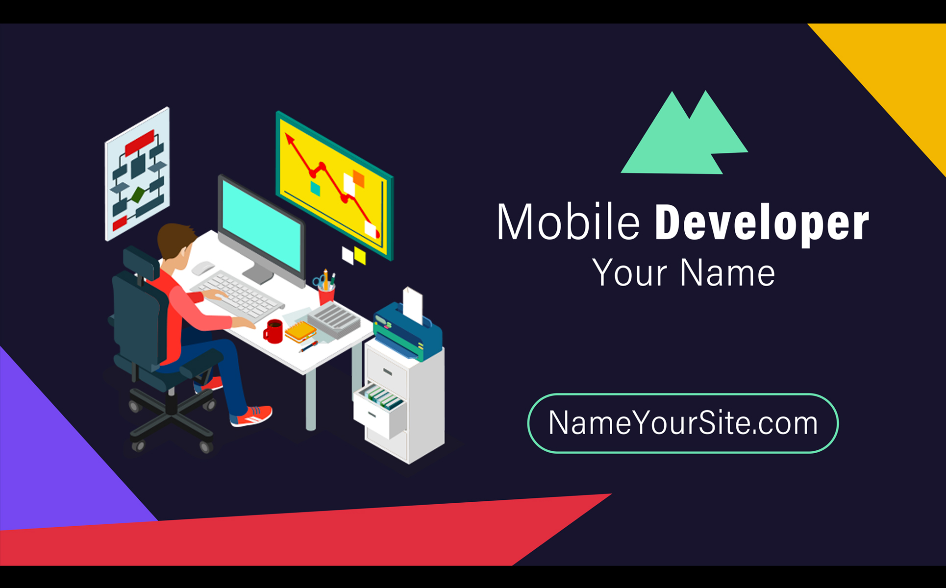 Download Фирменный стиль "Business card for Mobile Developer - Corporate Identity Template" / Business card for Mobile Developer - Corporate Identity Template - Фирменный стиль на тему графика card,businesscard,business,psd,templatepsd,template,forbusiness,developer,mobile,app,mobiledeveloper,file,filepsd