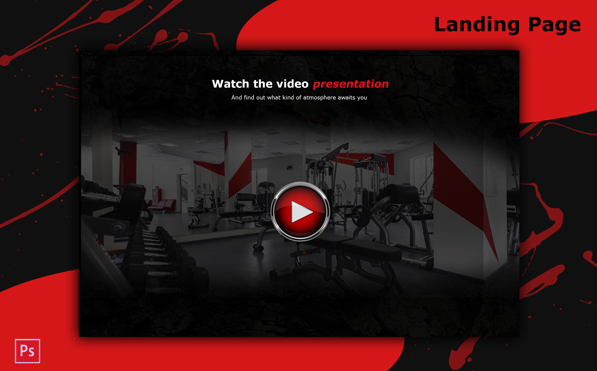 Download PSD шаблон "Landing Page bodybuilding / Gym / A website for your business PSD Template" / Landing Page bodybuilding / Gym / A website for your business PSD Template - PSD шаблон на тему веб-дизайн psd,template,awebsiteforbusiness,business