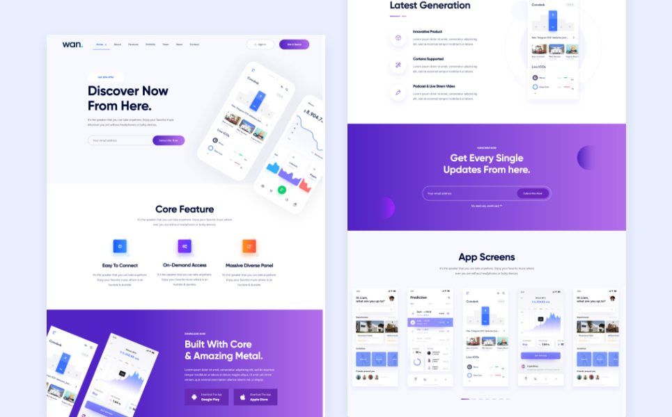 Wan - IT Software Service & Agency WordPress Theme