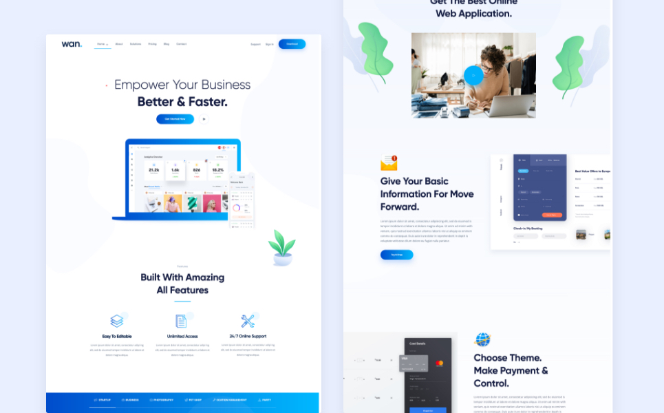 Wan - IT Software Service & Agency WordPress Theme