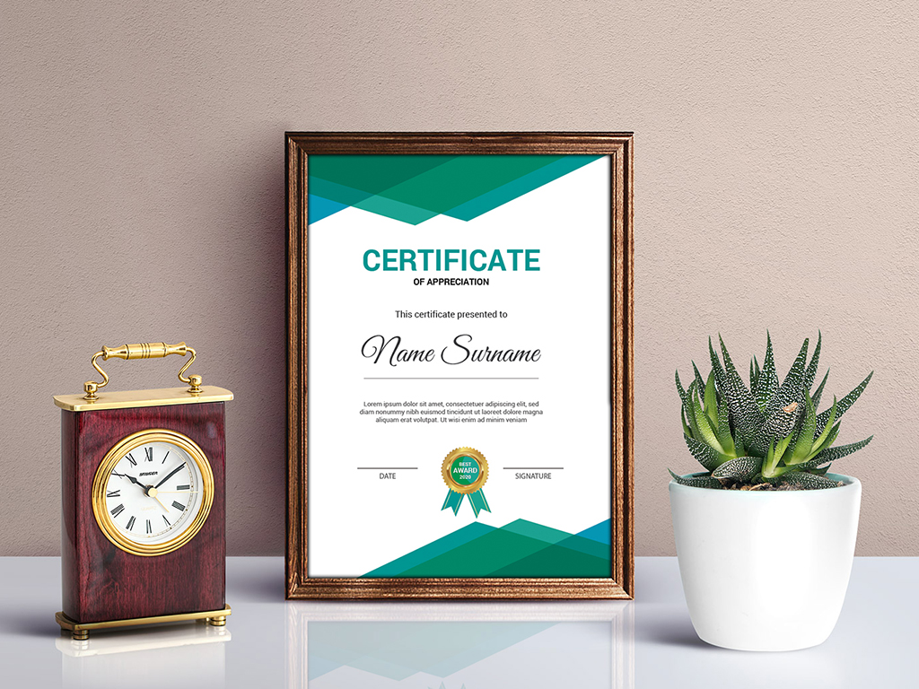 Download Шаблон сертификата "Business Award Certificate Template" / Business Award Certificate Template - Шаблон сертификата на тему графика achievement appreciation award diploma completion acknowledgement landscape eyelash nail extension modern luxury vertical professional training red blue gold green yellow