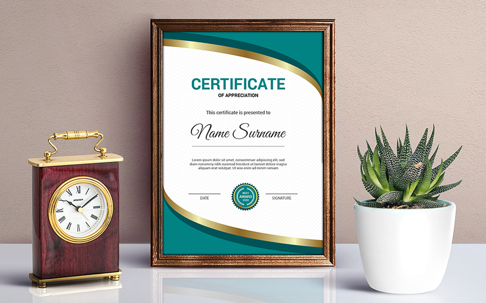 Download Шаблон сертификата "Achievement Certificate Template" / Achievement Certificate Template - Шаблон сертификата на тему графика achievement,appreciation,award,diploma,completion,acknowledgement,landscape,eyelash,nail,extension,modern,luxury,vertical,professional,training,red,blue,gold,green,yellow