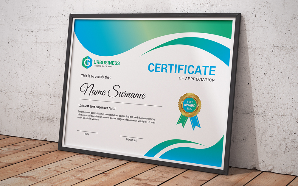 Download Шаблон сертификата "Completion Award Certificate Template" / Completion Award Certificate Template - Шаблон сертификата на тему графика achievement,appreciation,award,diploma,completion,acknowledgement,landscape,eyelash,nail,extension,modern,luxury,vertical,professional,training,red,blue,gold,green,yellow
