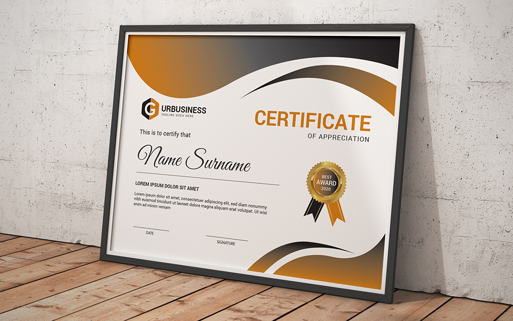 Download Шаблон сертификата "Completion Award Certificate Template" / Completion Award Certificate Template - Шаблон сертификата на тему графика achievement,appreciation,award,diploma,completion,acknowledgement,landscape,eyelash,nail,extension,modern,luxury,vertical,professional,training,red,blue,gold,green,yellow