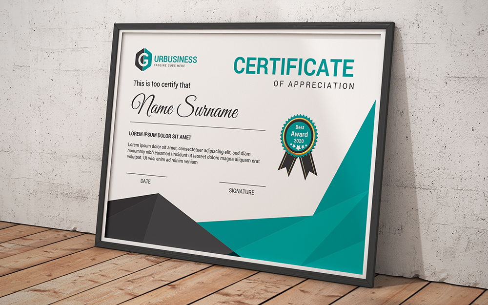 Download Шаблон сертификата "Award Certificate Template" / Award Certificate Template - Шаблон сертификата на тему графика achievement,appreciation,award,diploma,completion,acknowledgement,landscape,eyelash,nail,extension,modern,luxury,vertical,professional,training,red,blue,gold,green,yellow