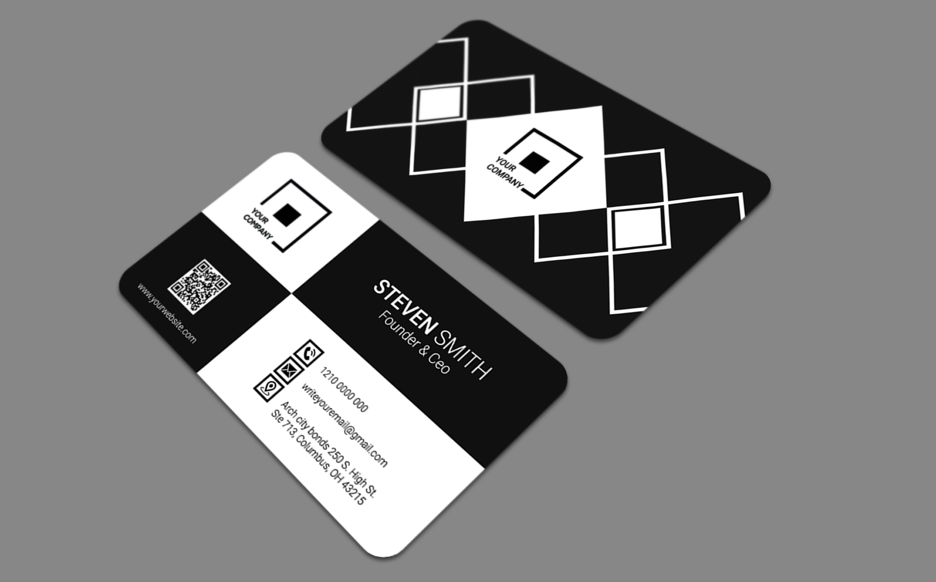 Download Фирменный стиль "Black And White Business Card Design - Corporate Identity Template" / Black And White Business Card Design - Corporate Identity Template - Фирменный стиль на тему графика black,white,businesscard,card,corporate,simple,creative,impressive,template,psd,realestate,eye,catching,minimalist,design,stationary,identy,brand,company,black&amp;amp;white