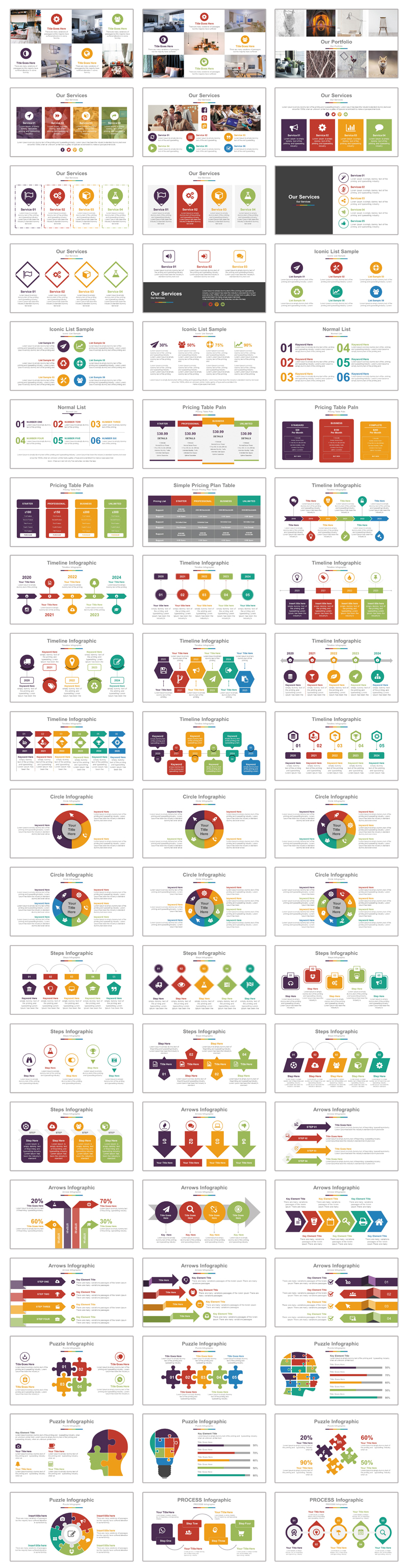 Modern Vertical Presentation PowerPoint Template