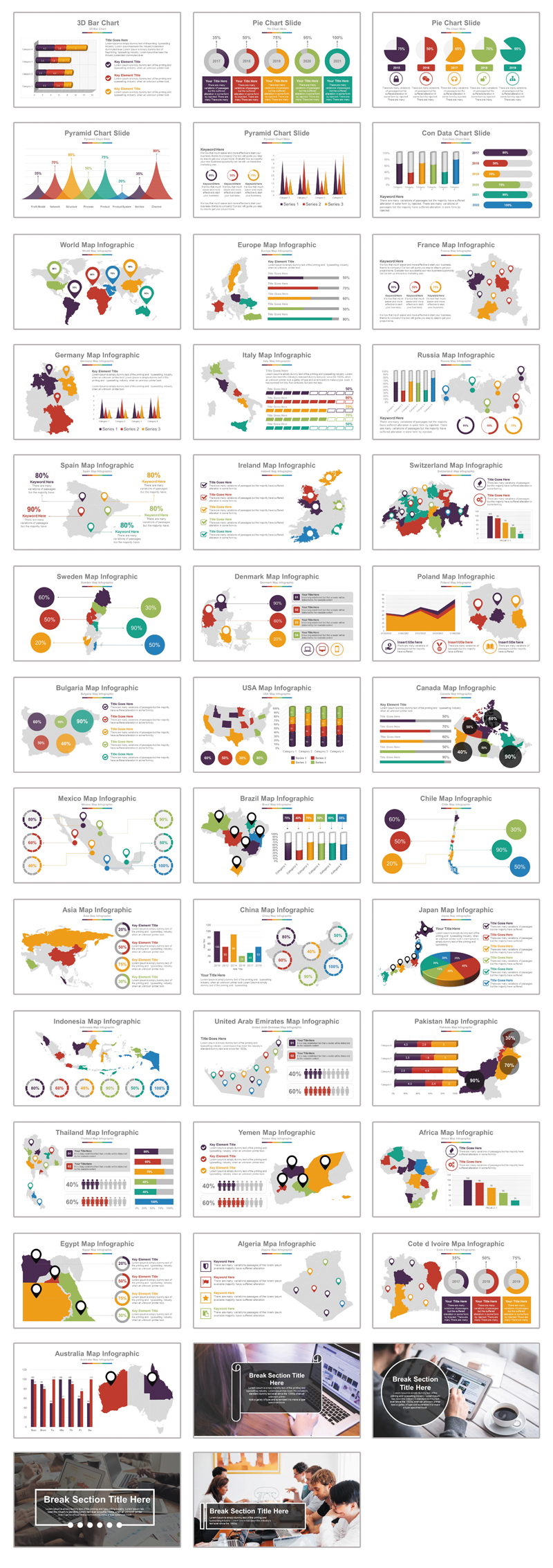 Modern Vertical Presentation PowerPoint Template
