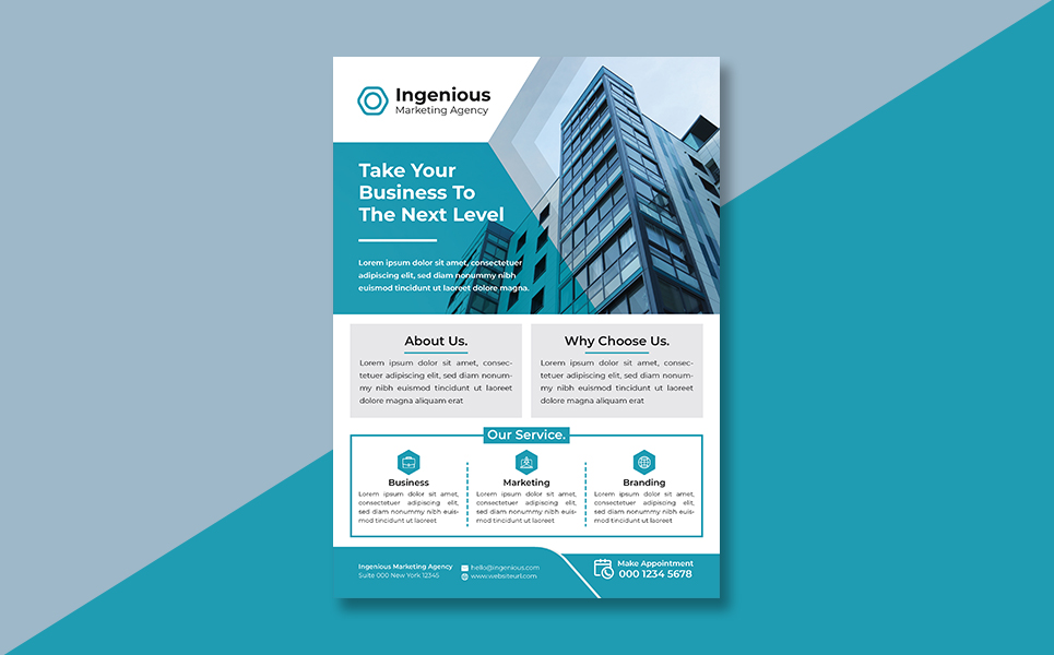 Download Фирменный стиль "Business Flyer - Corporate Identity Template" / Business Flyer - Corporate Identity Template - Фирменный стиль на тему графика corporate flyer business template agency a4 size advert advertisement business clients company digital investment letter marketing media personal simple