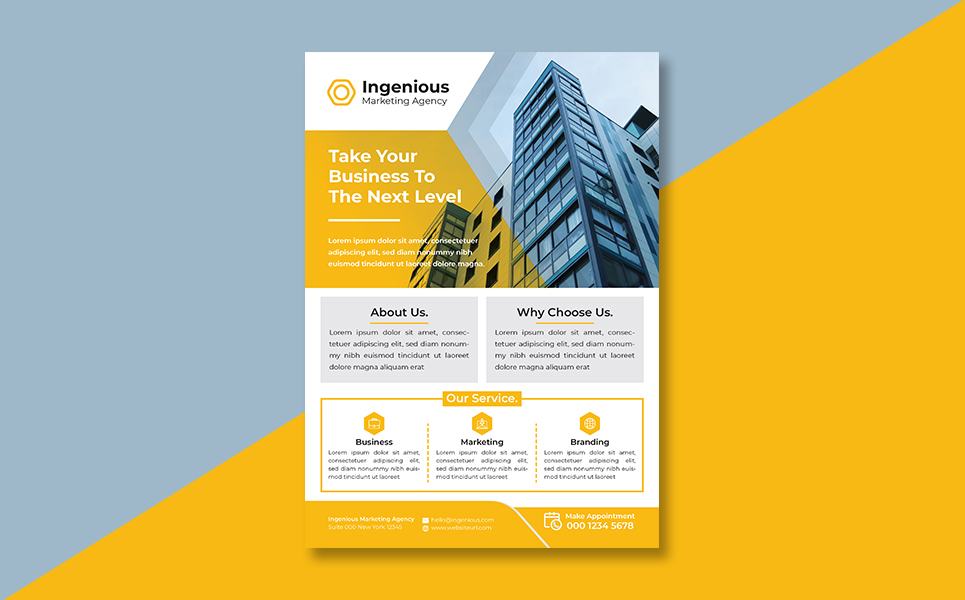 Download Фирменный стиль "Business Flyer - Corporate Identity Template" / Business Flyer - Corporate Identity Template - Фирменный стиль на тему графика corporate flyer business template agency a4 size advert advertisement business clients company digital investment letter marketing media personal simple