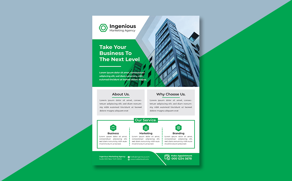 Download Фирменный стиль "Business Flyer - Corporate Identity Template" / Business Flyer - Corporate Identity Template - Фирменный стиль на тему графика corporate flyer business template agency a4 size advert advertisement business clients company digital investment letter marketing media personal simple