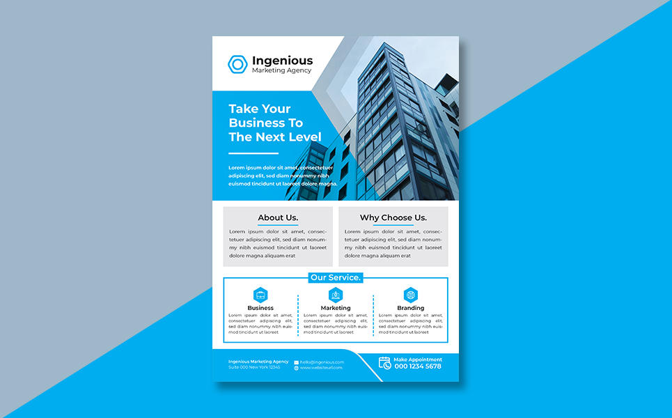 Download Фирменный стиль "Business Flyer - Corporate Identity Template" / Business Flyer - Corporate Identity Template - Фирменный стиль на тему графика corporate flyer business template agency a4 size advert advertisement business clients company digital investment letter marketing media personal simple