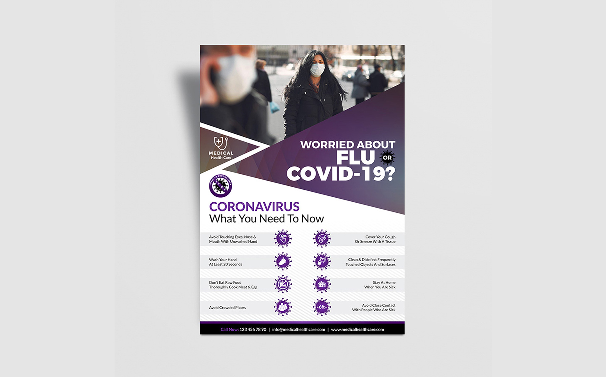 Download Фирменный стиль "Coronavirus Flyer & Covid 19 Flyer - Corporate Identity Template" / Coronavirus Flyer & Covid 19 Flyer - Corporate Identity Template - Фирменный стиль на тему медицина corona,flyer,virus,coronavirus,covid,19,epidemic,facebook,event,fb,event,infection,macro,medical,medicine,mers,microbiology,microscopic,n-cov,novel,outbreak,quarantine,sars,wuhan,wuhan