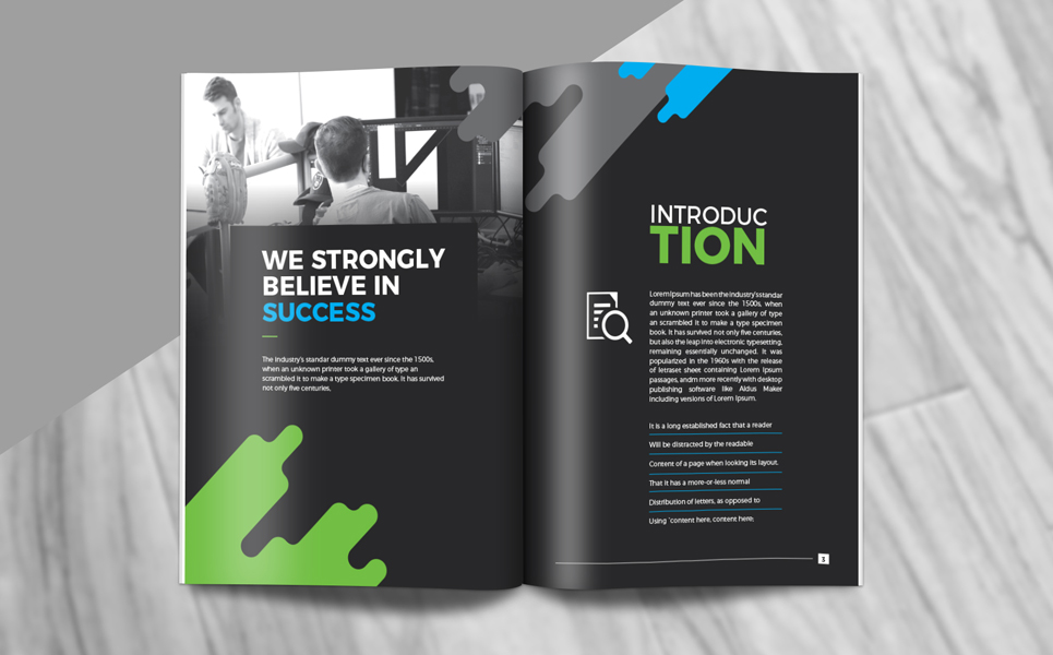 Download Фирменный стиль "Bi-fold Brochure - Corporate Identity Template" / Bi-fold Brochure - Corporate Identity Template - Фирменный стиль на тему графика bi-fold,brochure,template,cover,design,creative,leflet,flyer,corporate,indesign,book,report,company