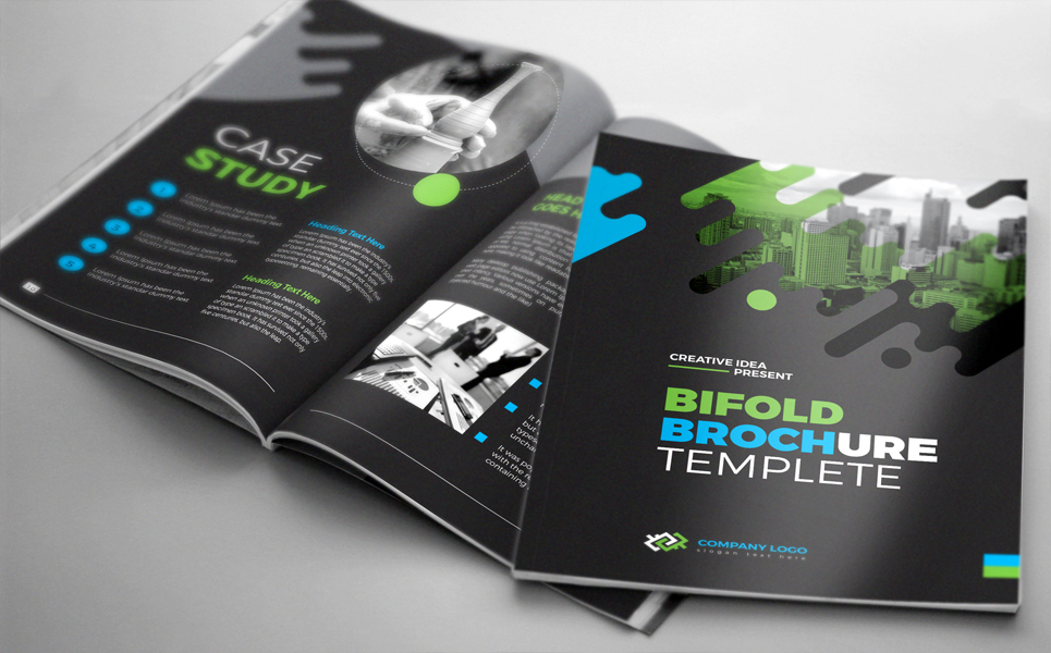 Download Фирменный стиль "Bi-fold Brochure - Corporate Identity Template" / Bi-fold Brochure - Corporate Identity Template - Фирменный стиль на тему графика bi-fold,brochure,template,cover,design,creative,leflet,flyer,corporate,indesign,book,report,company