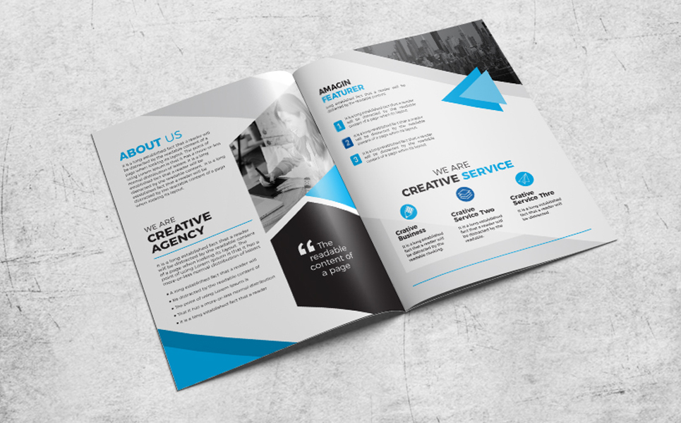 Download Фирменный стиль "Bi-Fold Brochure - Corporate Identity Template" / Bi-Fold Brochure - Corporate Identity Template - Фирменный стиль на тему графика bi-fold,brochure,template,company,corporate,cretive,book,poster,advertising,flyer