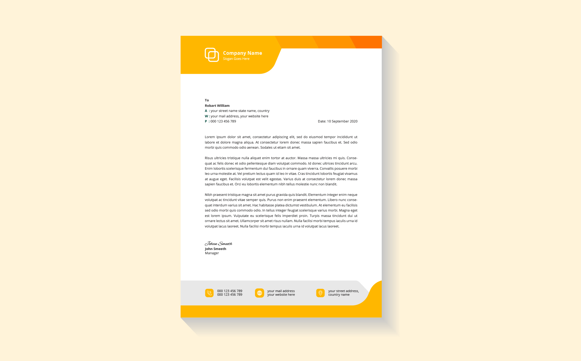 Download Фирменный стиль "Letterhead design - Corporate Identity Template" / Letterhead design - Corporate Identity Template - Фирменный стиль на тему графика letterhead,letter,design,company,business,office,corporate,template,stationery,branding,identity,a4,paper,print,brand,document,page,flat,professional,modern