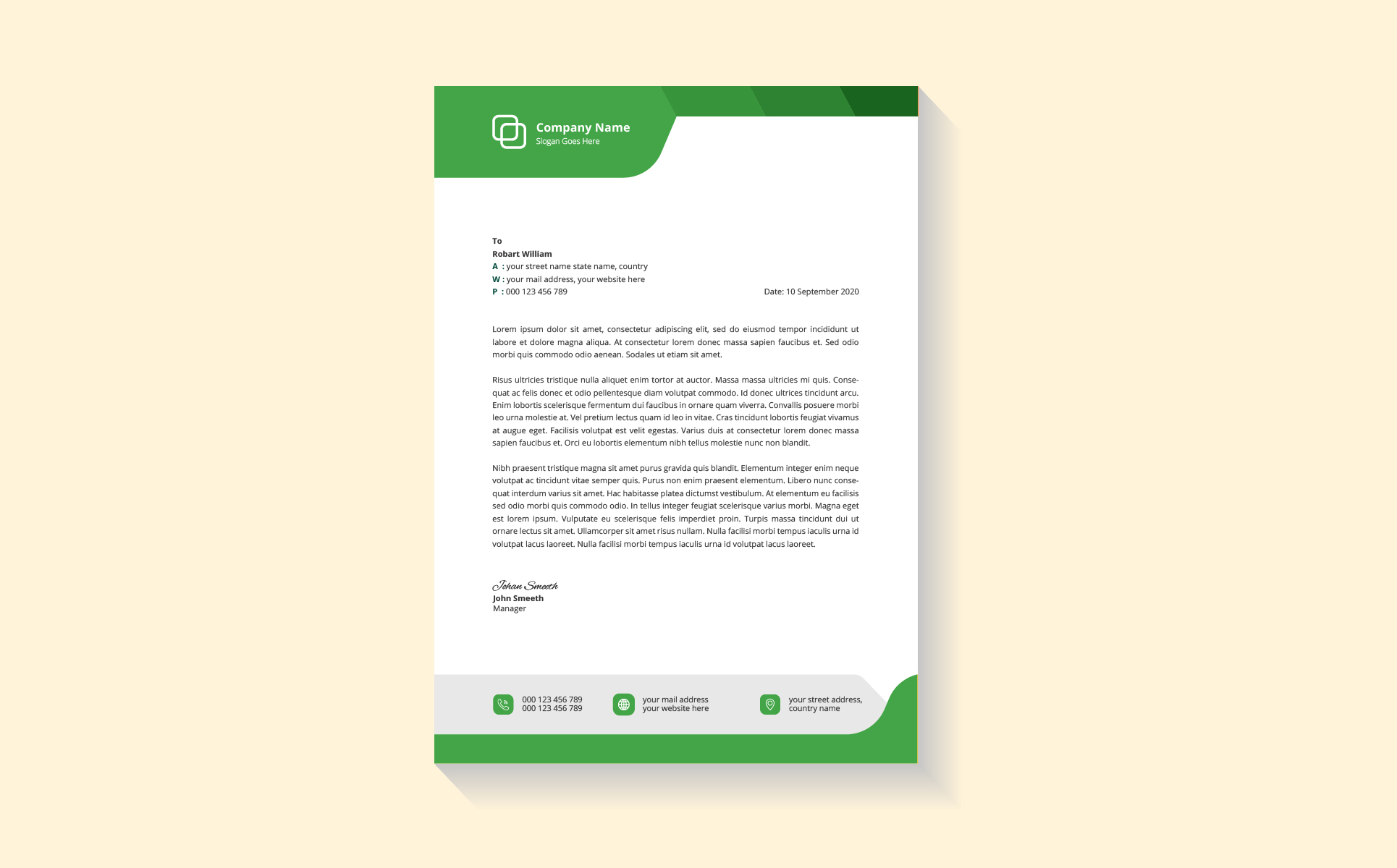Download Фирменный стиль "Letterhead design - Corporate Identity Template" / Letterhead design - Corporate Identity Template - Фирменный стиль на тему графика letterhead,letter,design,company,business,office,corporate,template,stationery,branding,identity,a4,paper,print,brand,document,page,flat,professional,modern