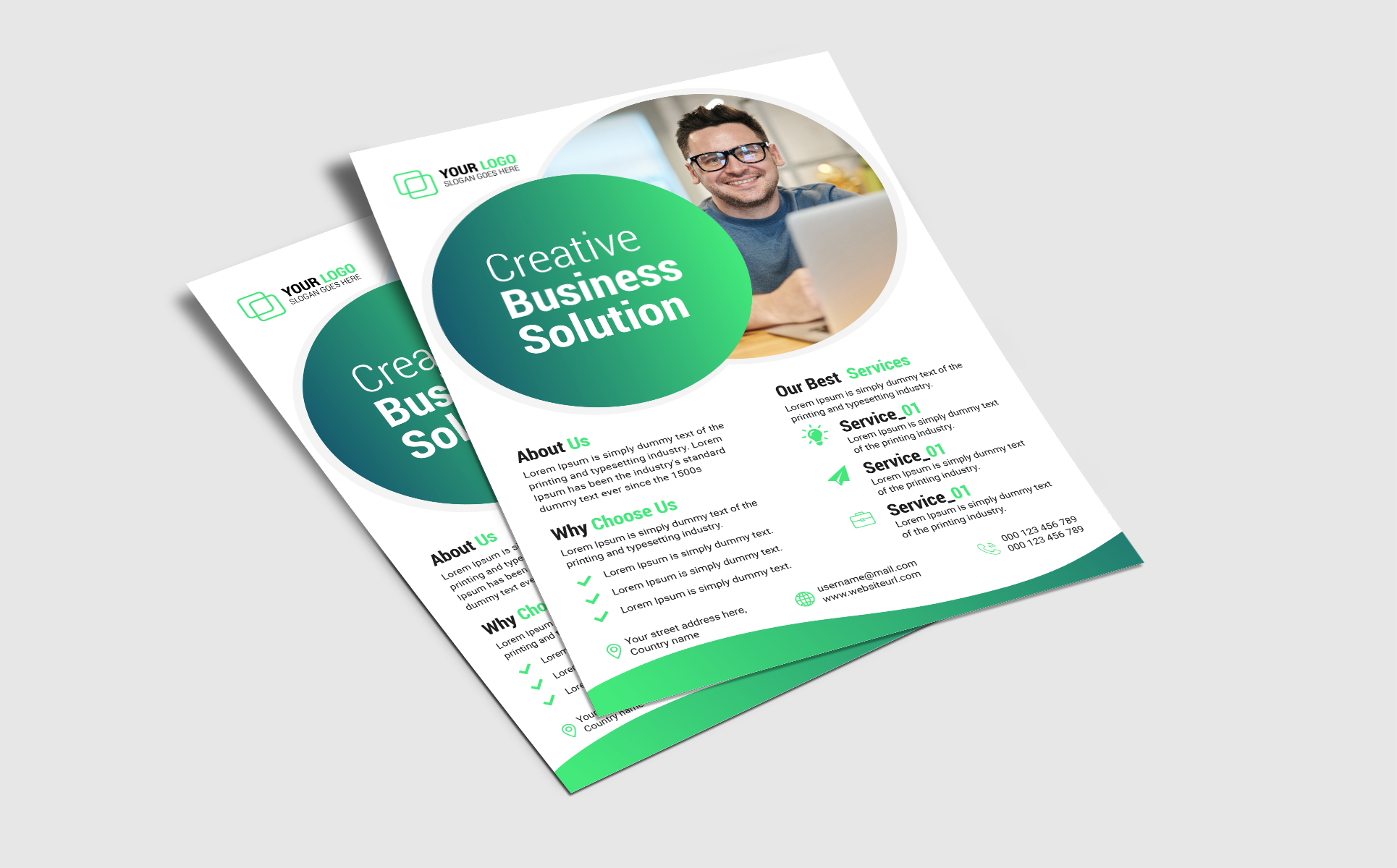 Download Фирменный стиль "Modern business flyer design - Corporate Identity Template" / Modern business flyer design - Corporate Identity Template - Фирменный стиль на тему графика flyer,design,corporate,business,real,estate,modern,creative,travel,home,a4,template,leaflet,brochure,poster,hotel,medical,marketing,promoting,advertising