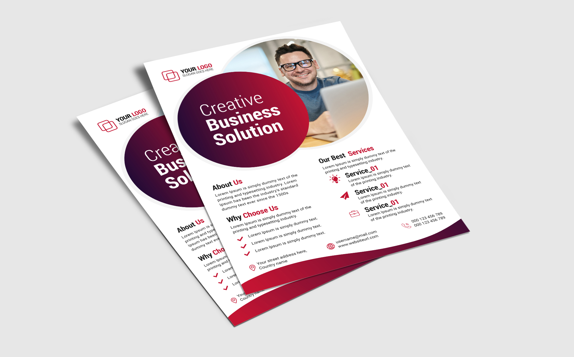 Download Фирменный стиль "Modern business flyer design - Corporate Identity Template" / Modern business flyer design - Corporate Identity Template - Фирменный стиль на тему графика flyer,design,corporate,business,real,estate,modern,creative,travel,home,a4,template,leaflet,brochure,poster,hotel,medical,marketing,promoting,advertising