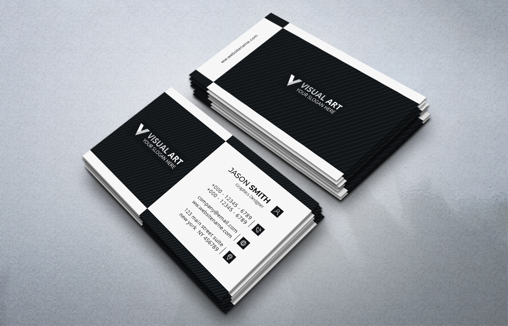 Download Фирменный стиль "Black And White Modern Business Card - Corporate Identity Template" / Black And White Modern Business Card - Corporate Identity Template - Фирменный стиль на тему графика business,corporate,card,design,brand,template,visiting,company,cards,abstract,clean,modern,logo,creative,presentation,contact,information,identity,black,white