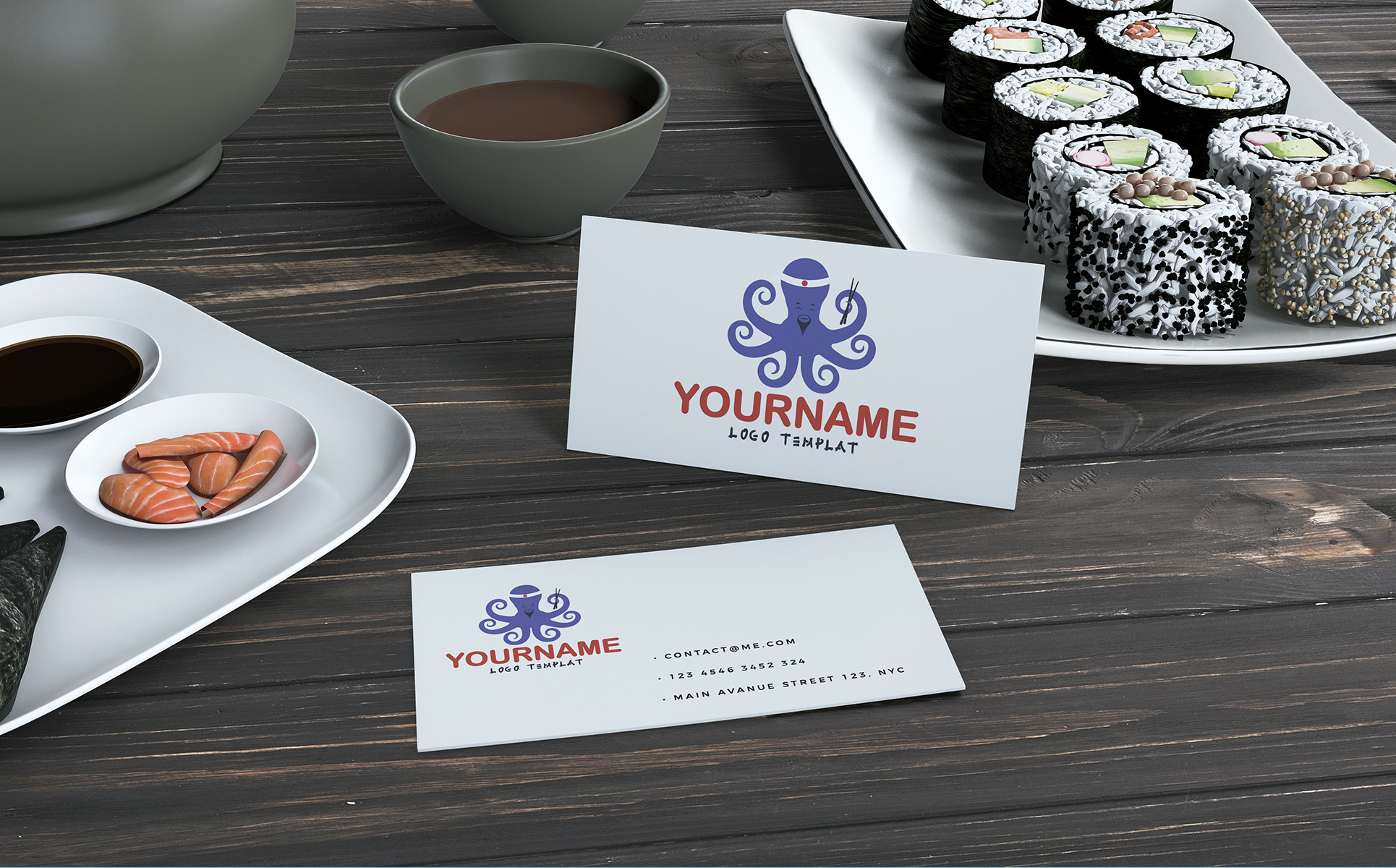 Download Шаблон логотипа "Japanese cook Logo Template" / Japanese cook Logo Template - Шаблон логотипа на тему графика japanese,cook,logo,sushi,asian,cuisine,food