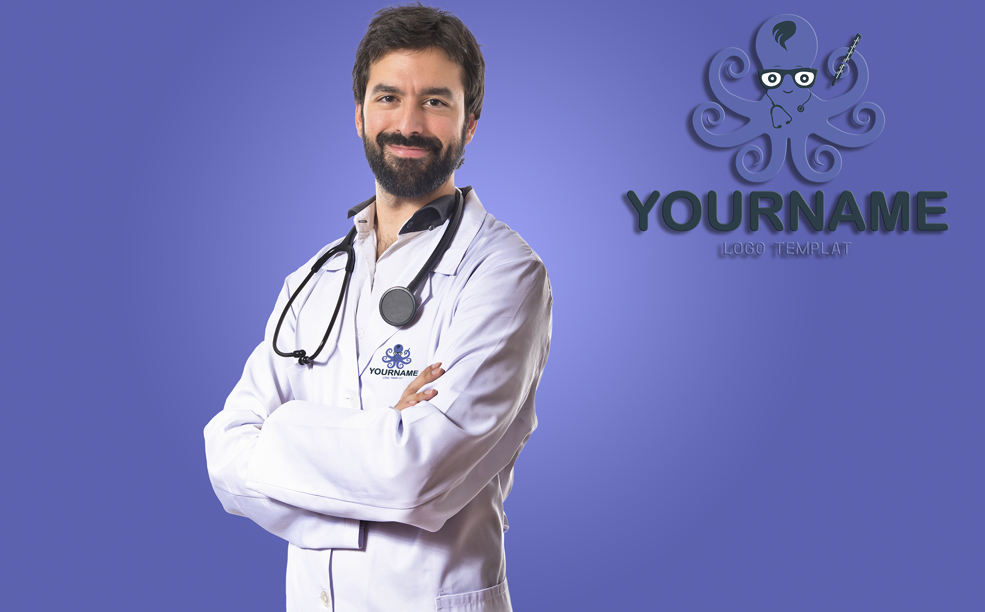 Download Шаблон логотипа "Doctor's Logo Template" / Doctor's Logo Template - Шаблон логотипа на тему графика logo,doctor,medicine,medical,mask,therapist