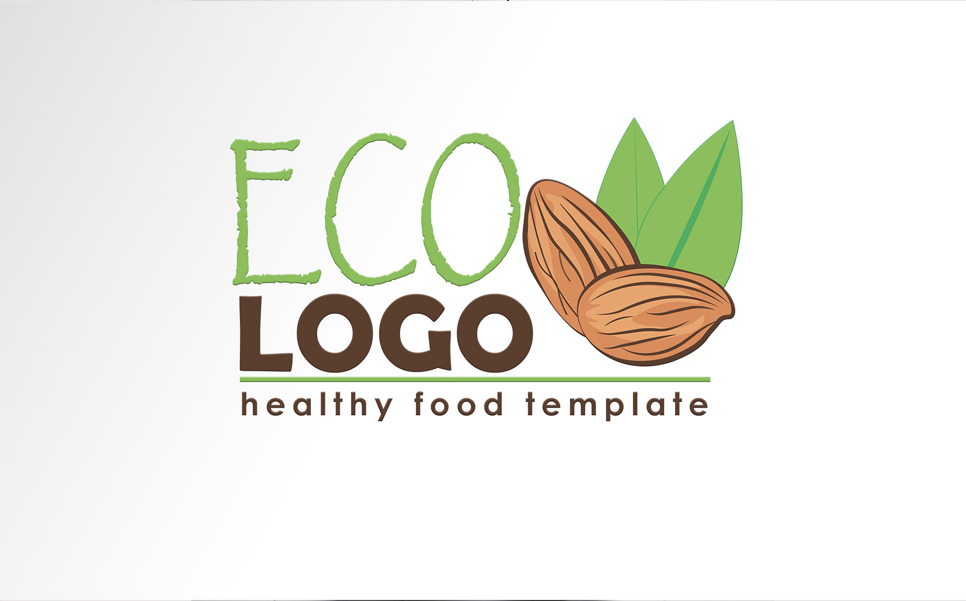 Download Шаблон логотипа "Eco Logo Template" / Eco Logo Template - Шаблон логотипа на тему графика eco,logo,nuts,organic,food,natural,product