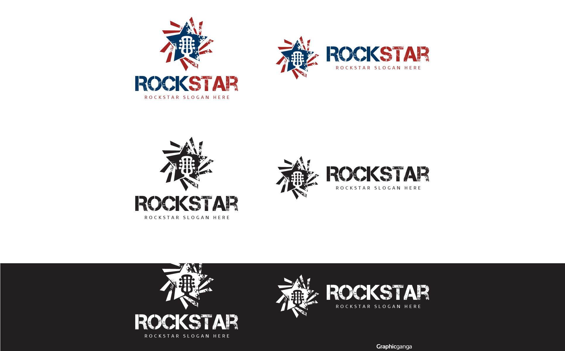 Download Шаблон логотипа "Rock Star Logo Template" / Rock Star Logo Template - Шаблон логотипа на тему графика logo,business,modern,creative,corporate,company,media,identity,professional,web,vector,simple,studio,clean,app,music,album,song,guitar,orchestra