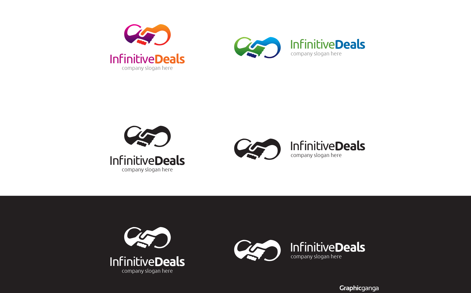 Download Шаблон логотипа "Infinitive Deals Logo Template" / Infinitive Deals Logo Template - Шаблон логотипа на тему графика online,deals,shopping,shop,business,meeting,logo,modern,brand,creative,corporate,company,media,identity,professional,design,web,vector,branding,simple