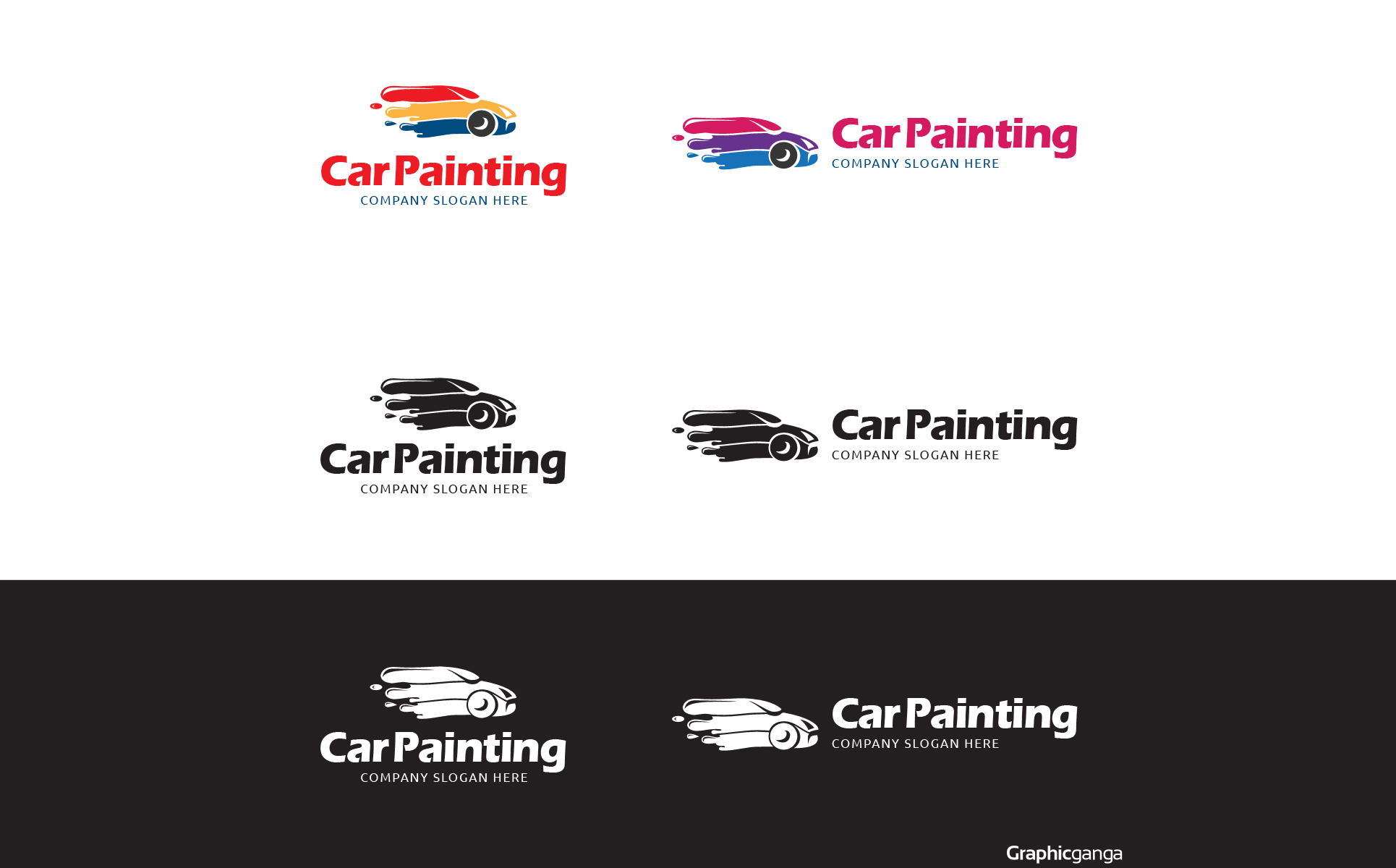 Download Шаблон логотипа "Car Painting II Logo Template" / Car Painting II Logo Template - Шаблон логотипа на тему графика car,paining,denting,servicingundefined,logo,business,modern,brand,creative,corporate,company,media,identity,professional,design,web,vector,branding,simple,studio