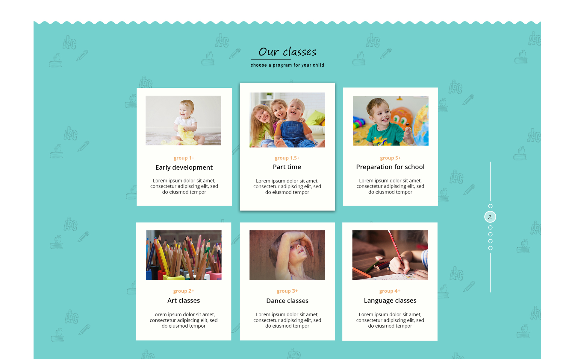 UMKA - Children & Kindergarten one page PSD Template