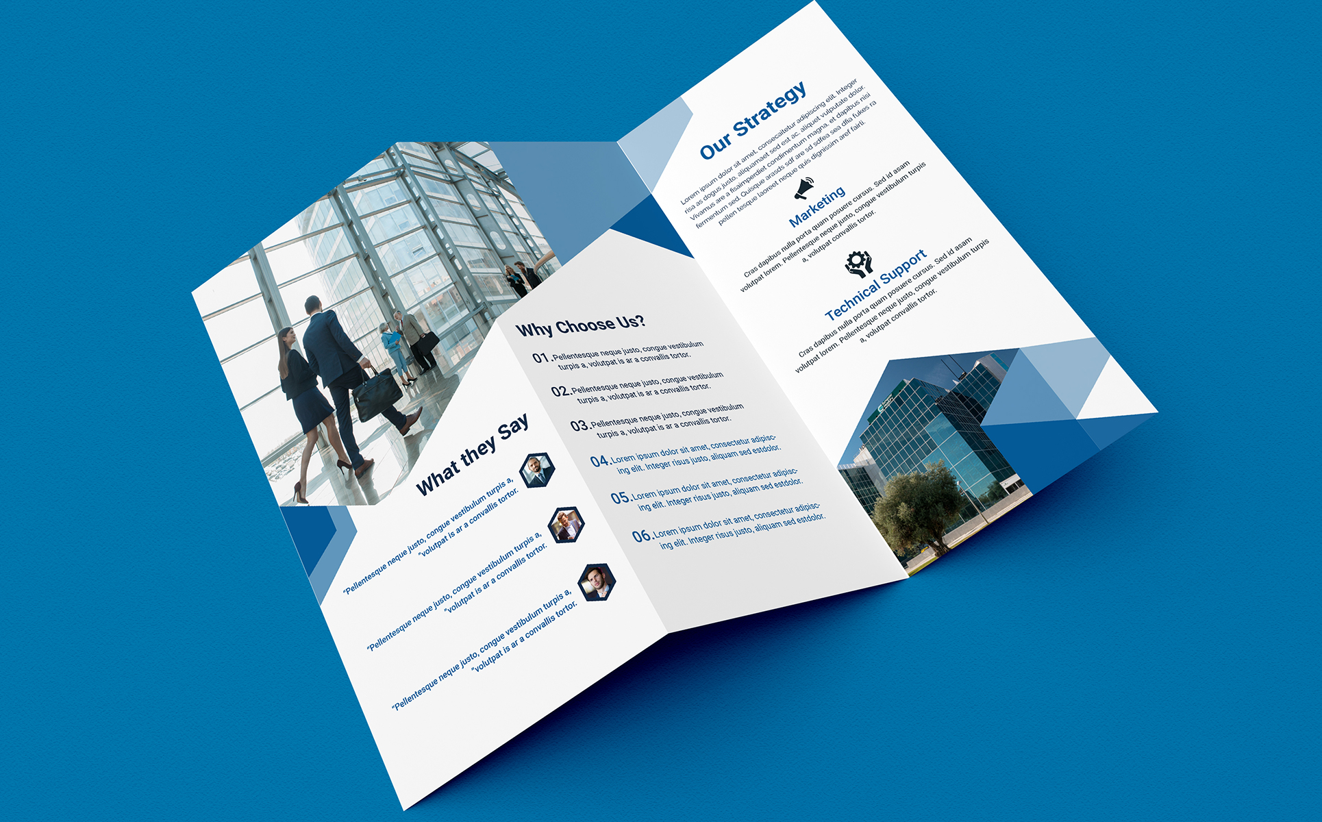 Download Фирменный стиль "Creative Blue Trifold Brochure Design - Corporate Identity Template" / Creative Blue Trifold Brochure Design - Corporate Identity Template - Фирменный стиль на тему графика concept,book,idea,trend,blank,template,trifold,promotion,leaflet,background,corporate,folder,print,marketing,creative,business,vector,company,tri-fold,blue