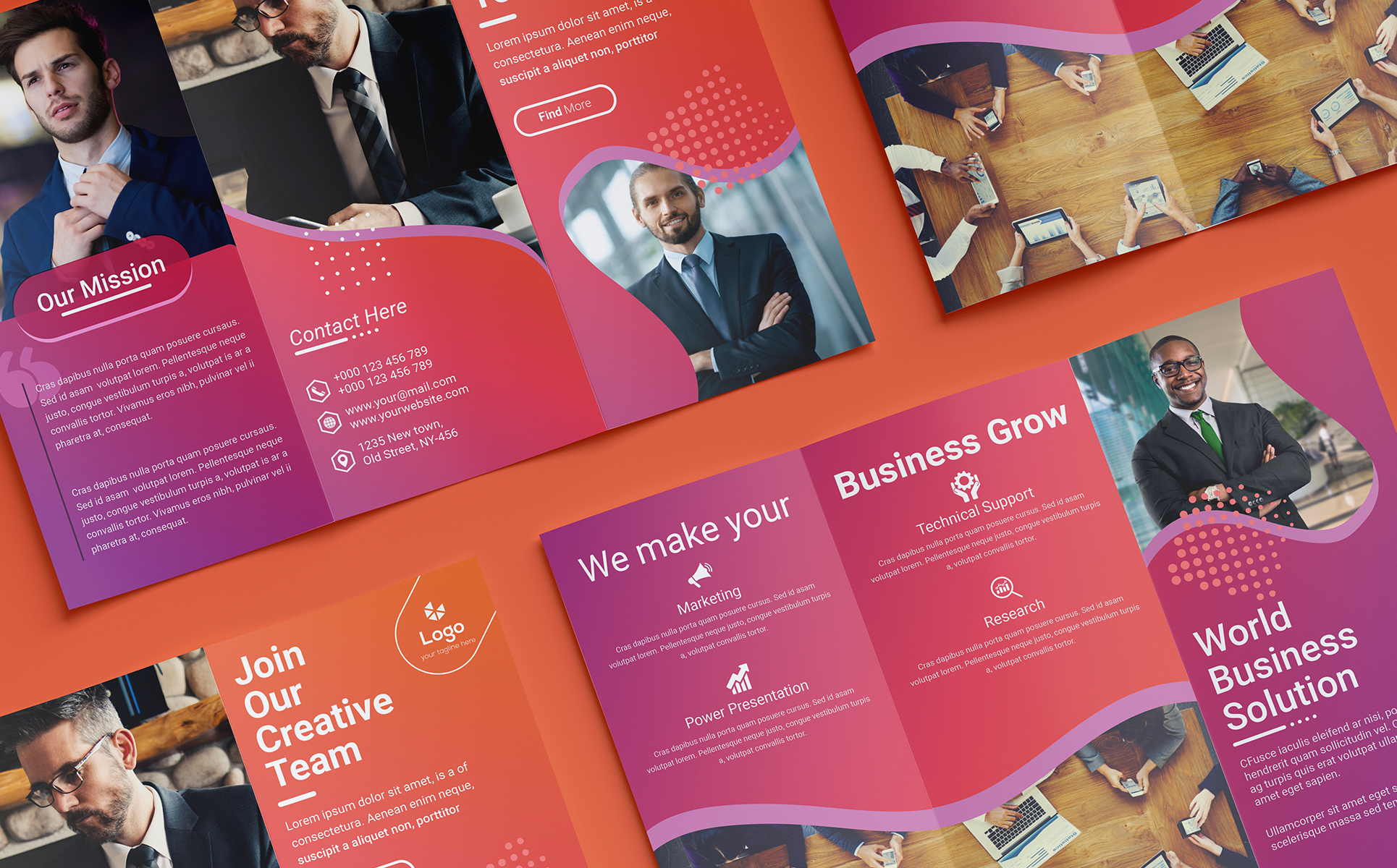 Download Фирменный стиль "Trifold Brochure Design - Corporate Identity Template" / Trifold Brochure Design - Corporate Identity Template - Фирменный стиль на тему графика concept,book,idea,trend,blank,template,trifold,promotion,leaflet,background,corporate,folder,print,marketing,creative,business,vector,company,tri-fold,gradient