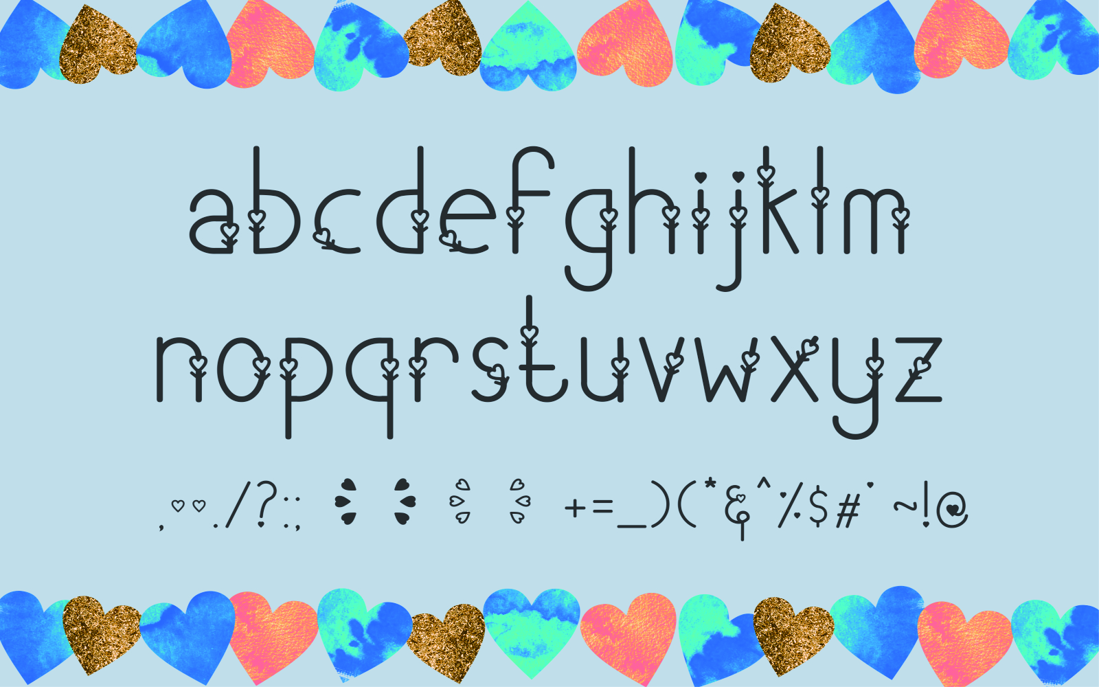 Download Шрифт "Adzkia Font" / Adzkia Font - Шрифт на тему графика fancy,beautiful,cute,love,display,decorativeundefined