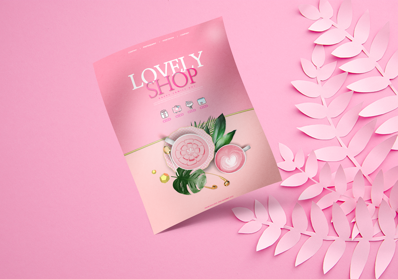 Download Фирменный стиль "Sweet Pink Flyer - Corporate Identity Template" / Sweet Pink Flyer - Corporate Identity Template - Фирменный стиль на тему графика valentine,business,flyer,newsletter,pink,sweet,design,graphic,photoshop,dessert,poster,brochure