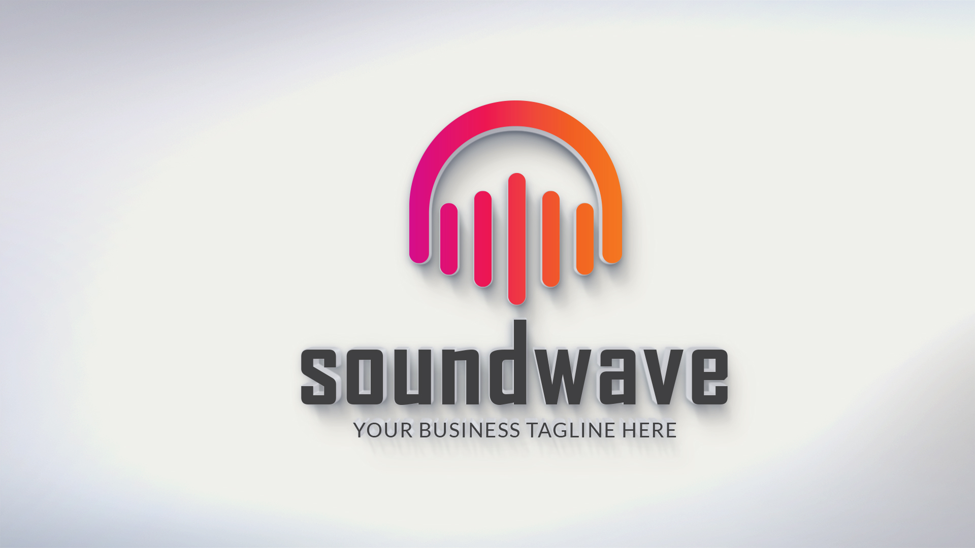 Download Шаблон логотипа "Sound Wave Logo Template" / Sound Wave Logo Template - Шаблон логотипа на тему графика sound wave logo entertainment soundwave headphone