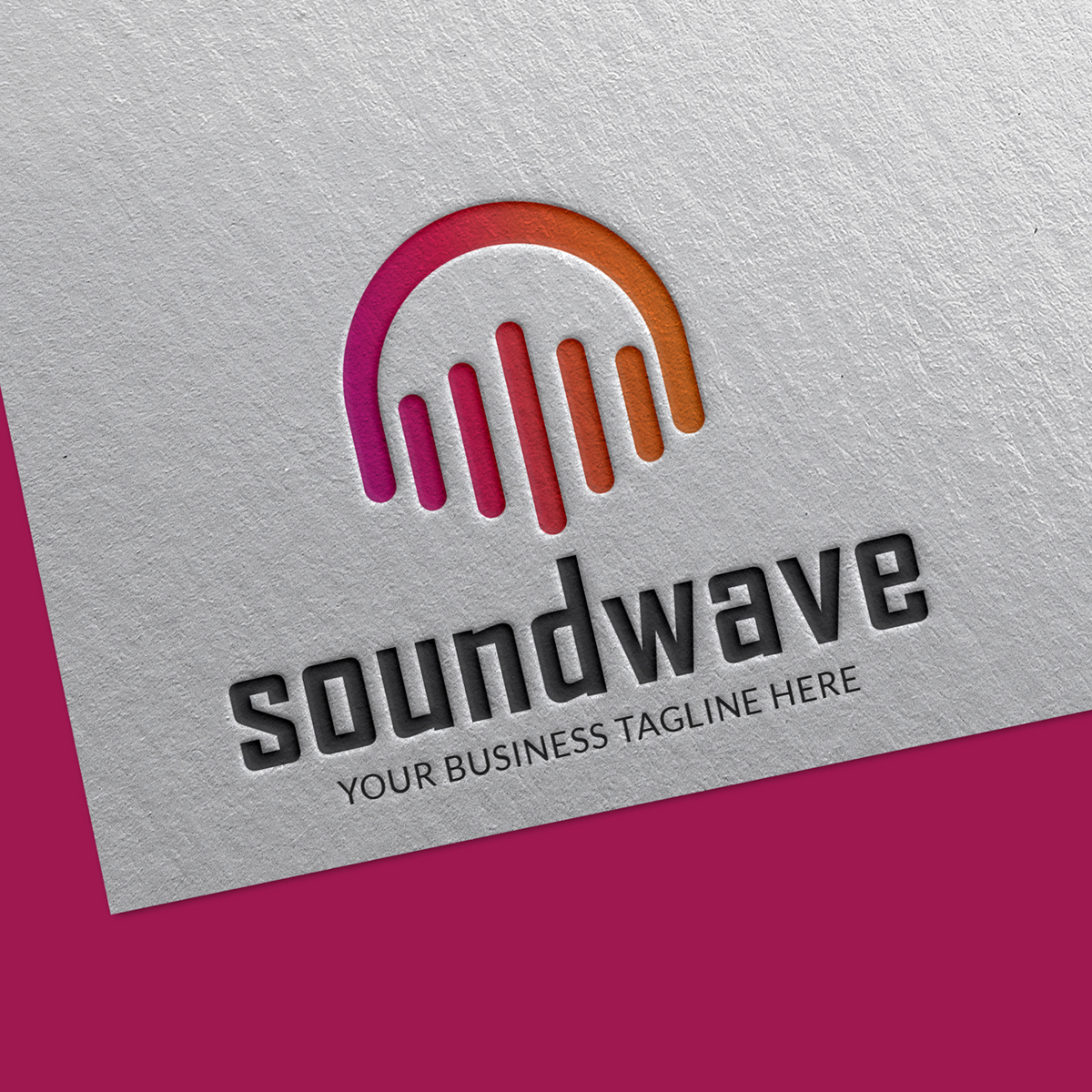 Download Шаблон логотипа "Sound Wave Logo Template" / Sound Wave Logo Template - Шаблон логотипа на тему графика sound wave logo entertainment soundwave headphone