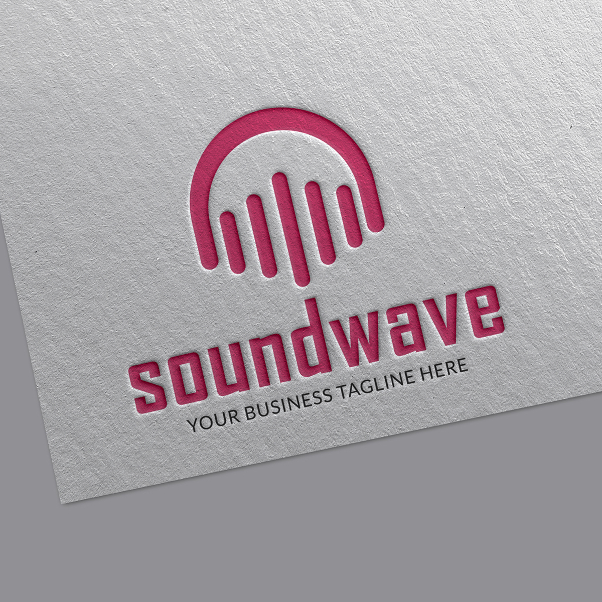 Download Шаблон логотипа "Sound Wave Logo Template" / Sound Wave Logo Template - Шаблон логотипа на тему графика sound wave logo entertainment soundwave headphone